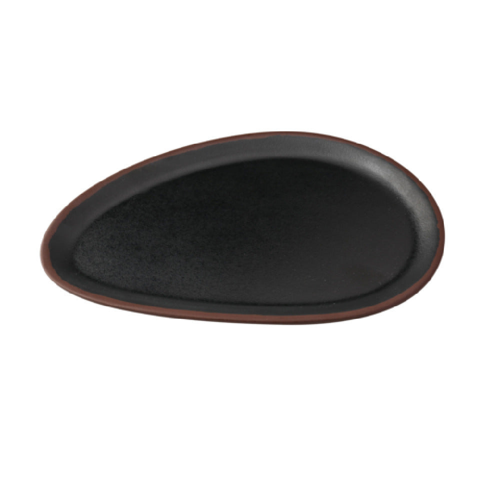 Yanco NA-210BK Nature Art Dinner Plate 10"W X 6"D X 3/4"H Oval