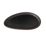 Yanco NA-210BK Nature Art Dinner Plate 10"W X 6"D X 3/4"H Oval