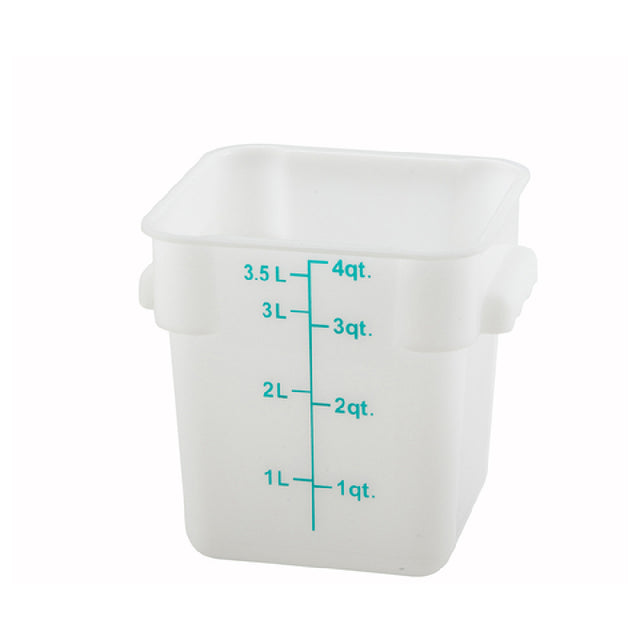 Winco PESC-4 Storage Container 4 Qt. 7-1/8" X 8-5/8" X 7-3/8"H