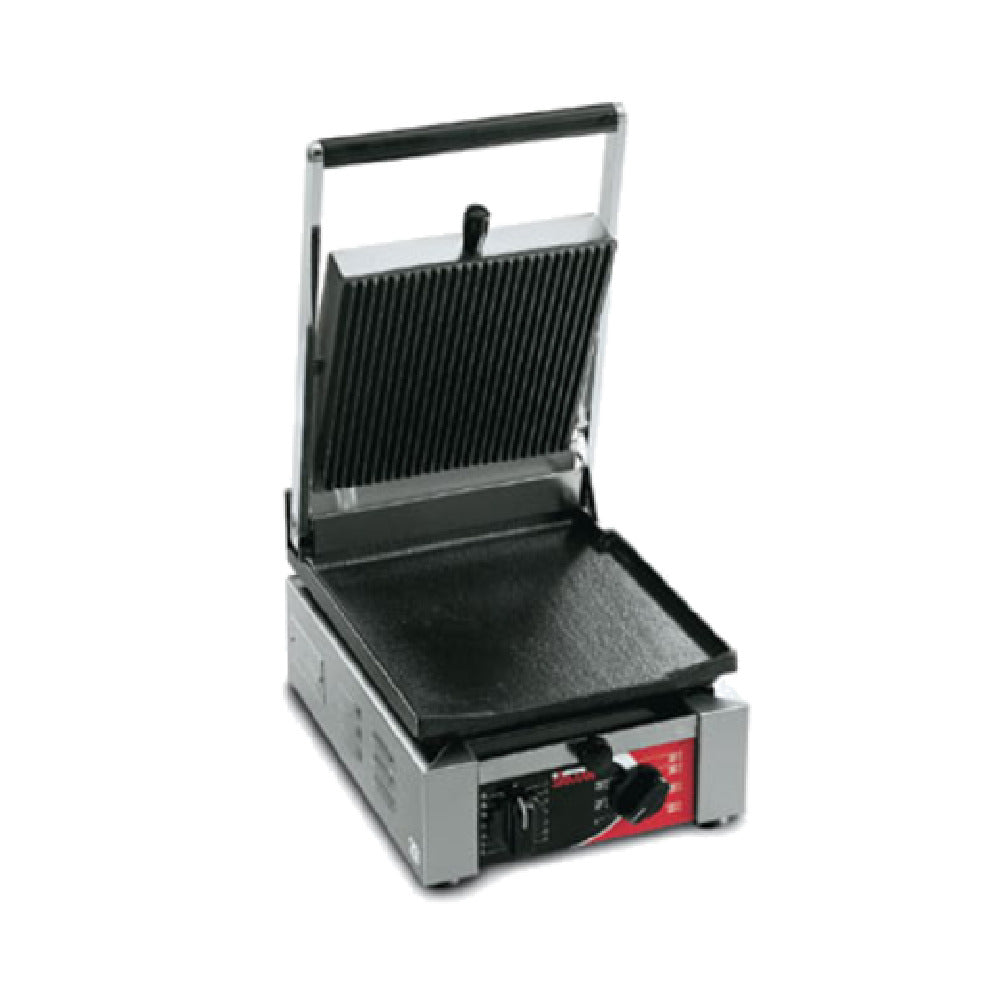 Sirman 34A1601105SI ELIO LR Panini Grill Single Grooved Top & Flat Bottom