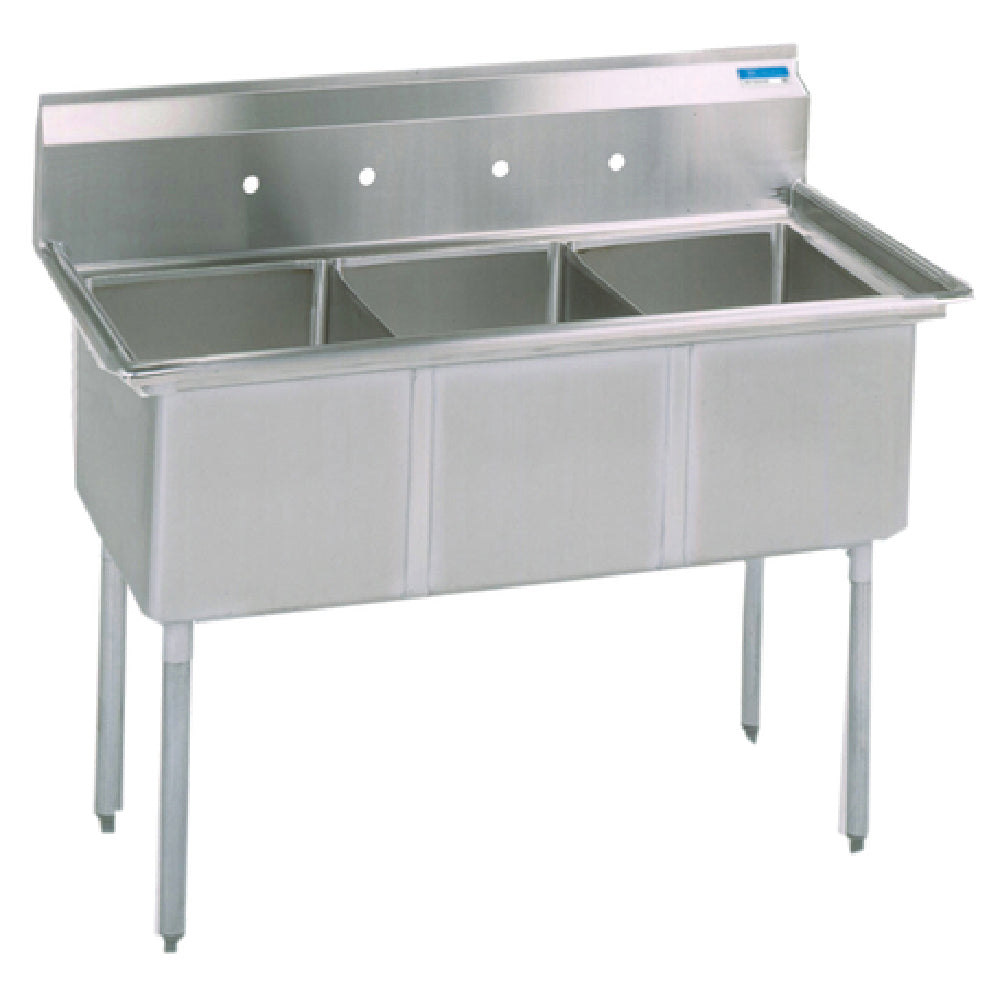 BK Resources BKS-3-24-14S Sink Three Compartment 77"W X 29-13/16"D X 43-3/4"H Overall Size