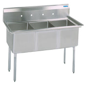 BK Resources BKS-3-24-14S Sink Three Compartment 77"W X 29-13/16"D X 43-3/4"H Overall Size