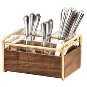 Cal Mil 3700-46 Mid-Century Flatware Holder 9-1/2"W X 6-1/2"D X 5-1/2"H Rectangular