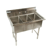 Klinger's Trading ECS3SM Economy Sink Three Compartment 41"W X 25-1/2"D X 41"H