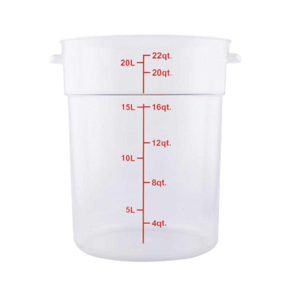 CAC China FS1P-22C Food Storage Container 22 Qt. Round
