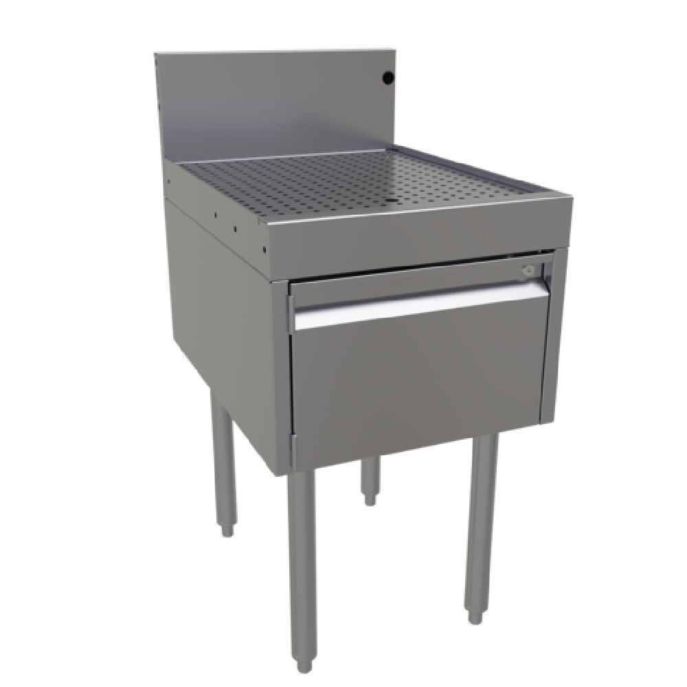 Glastender DBHB-18 Underbar Drainboard Half Cabinet With Door 18"W X 24"D