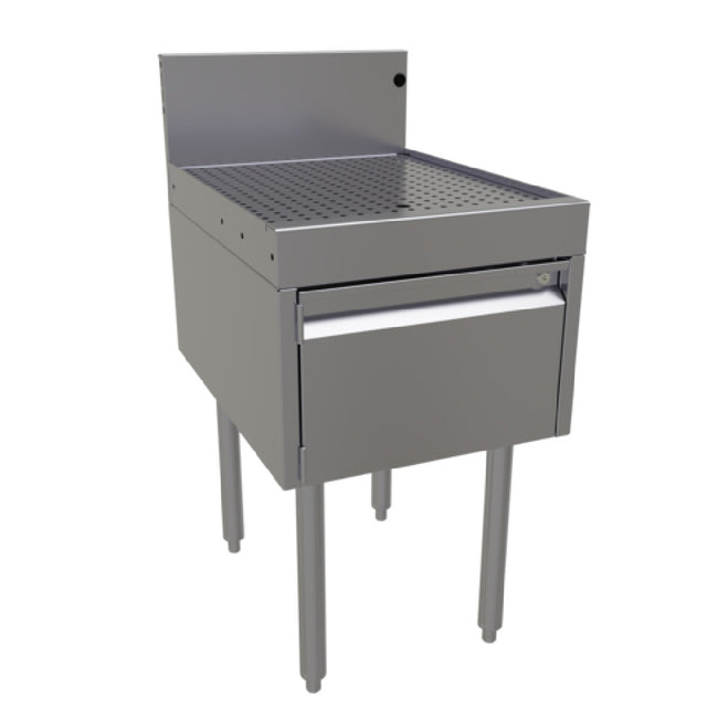 Glastender DBHB-18 Underbar Drainboard Half Cabinet With Door 18"W X 24"D