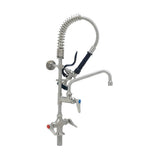 T&S Brass SMPK-2DLN-08 EverSteel Pre-Rinse Unit: EasyInstall Stainless Steel Single Hole Deck Mount Mixing Faucet