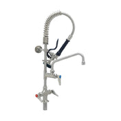 T&S Brass SMPK-2DLN-08 EverSteel Pre-Rinse Unit: EasyInstall Stainless Steel Single Hole Deck Mount Mixing Faucet