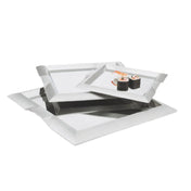 Vollrath 82090 Square Serving Tray Small Square With Integral Handles Heavy Duty 18/8 Stainless Steel