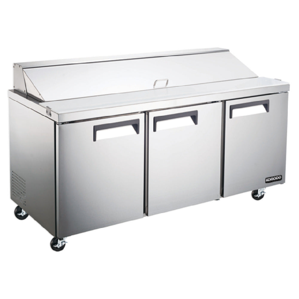 Bison KST72 Komodo Refrigerated Sandwich Prep Three-section Self-contained Refrigeration