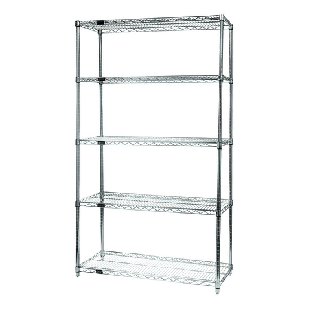 Quantum WR54-3672C-5 Wire Shelving Starter Kit 72"W X 36"D X 54"H 600 800 Lb. Capacity