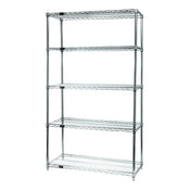 Quantum WR54-3672C-5 Wire Shelving Starter Kit 72"W X 36"D X 54"H 600 800 Lb. Capacity