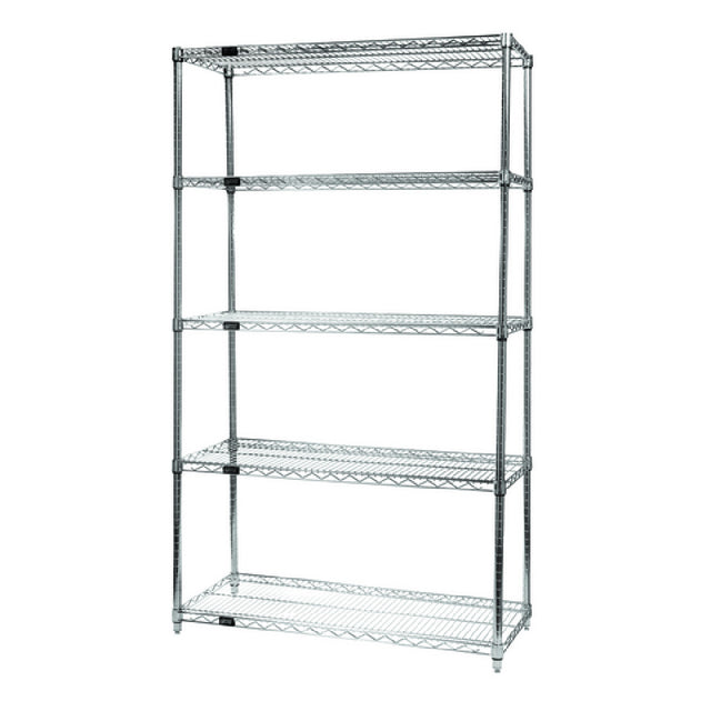 Quantum WR54-3672C-5 Wire Shelving Starter Kit 72"W X 36"D X 54"H 600 800 Lb. Capacity