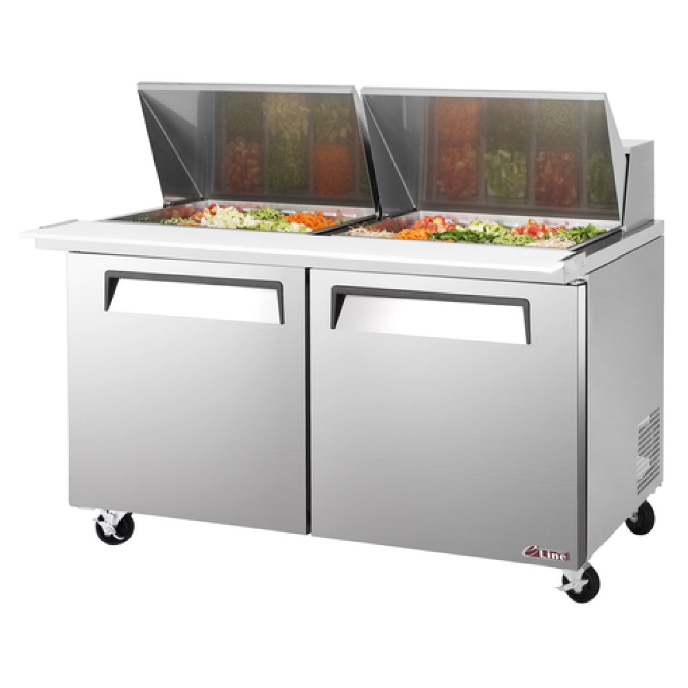 Turbo Air EST-60-24-N-V E-line Sandwich/Salad Mega Top Unit Two Section 60-1/4"W X 34"D X 39"H