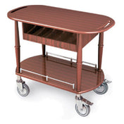 Lakeside 70458 Gueridon Spice Cart 17-3/4"D X 35-1/2"W X 29"H Oval Shaped Top