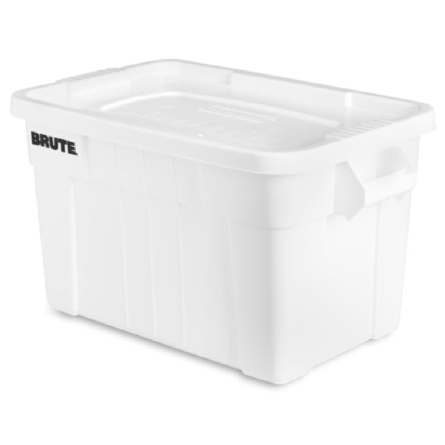 Rubbermaid FG9S3100WHT BRUTE® Tote With Lid 20 Gallon Capacity 17-3/10" X 27-7/8" X 15-1/10"