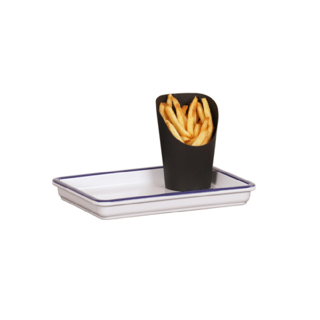 Cal Mil 3505-15 Enamelware Serving Tray 9"W X 6.5"D X 1"H Dishwasher Safe