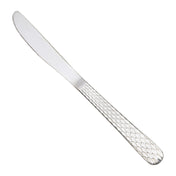 Winco 0023-08 Caspian Dinner Knife Hammered Finish Medium Weight (Qty Break = 15 Each)
