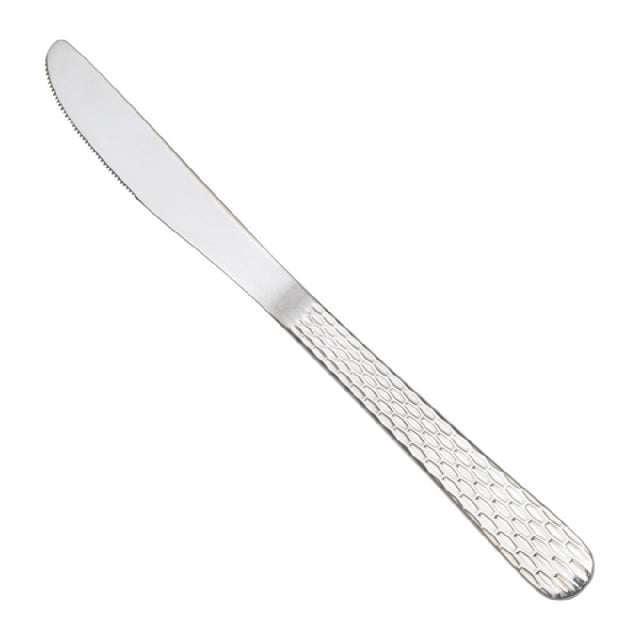 Winco 0023-08 Caspian Dinner Knife Hammered Finish Medium Weight (Qty Break = 15 Each)
