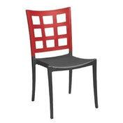 Grosfillex US647202 Plazza Stacking Side Chair Window Back Design Resin Seat And Frame