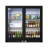 Koolmore BC-2DSL-BK - Back Bar Refrigerator, Two-section, 35-2/5"W X 20-1/2"D X 35-2/5"H