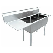 Omcan 43768 (43768) Pot Sink (2) 18" Front To Back X 18" Wide X 11" Deep Bowls