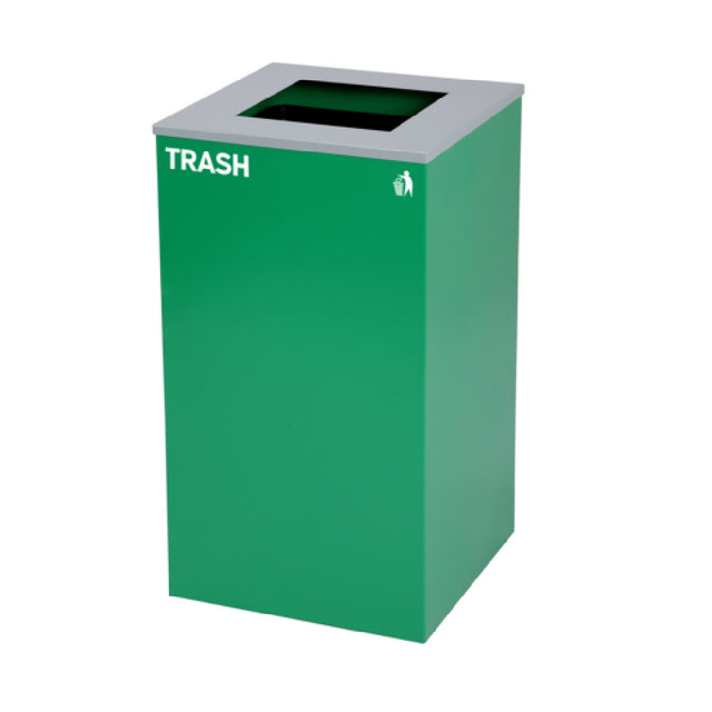 Alpine Industries ALP4450-KIT-GRN-S-TR Recycling Bin 29 Gallon Square
