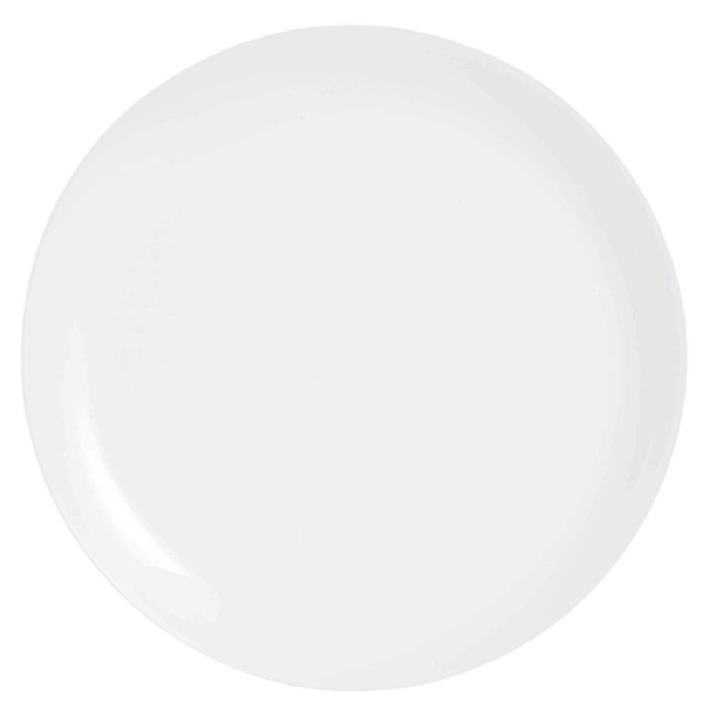 Arc Cardinal N9360 Arcoroc Evolutions White Coupe Plate (D:10.63'') Fluorosilicate Opal Glass