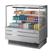 Turbo Air TOM-48L-UF-S-3S-N Horizontal Open Display Merchandiser Low-profile 15.2 Cu. Ft. Capacity