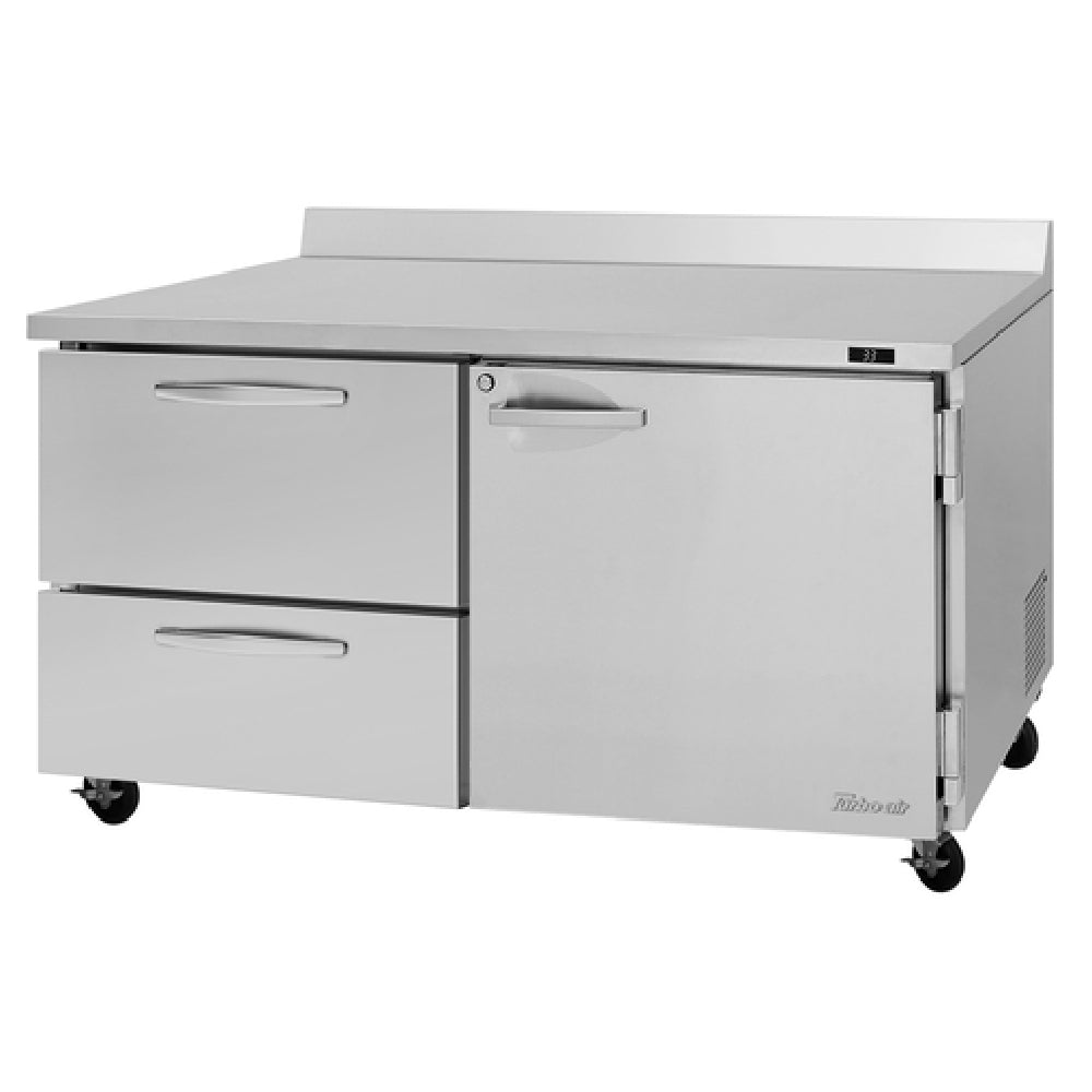 Turbo Air PWR-60-D2R(L)-N PRO Series Worktop Refrigerator Two-section 15.5 Cu.ft. Capacity