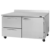 Turbo Air PWR-60-D2R(L)-N PRO Series Worktop Refrigerator Two-section 15.5 Cu.ft. Capacity