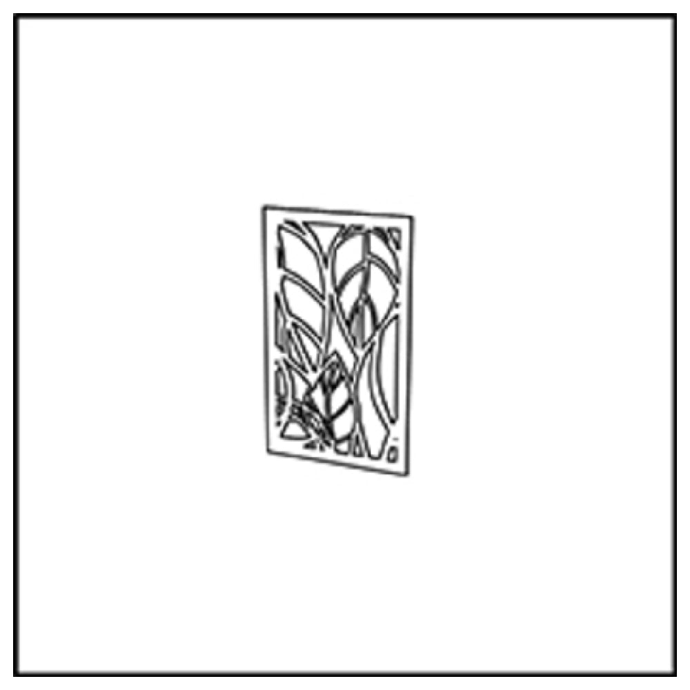 BauscherHepp VE-38028 Venta® Metal Panel With Cut-out Decor "LEAF" To Cover The Side Of The Buffet Table