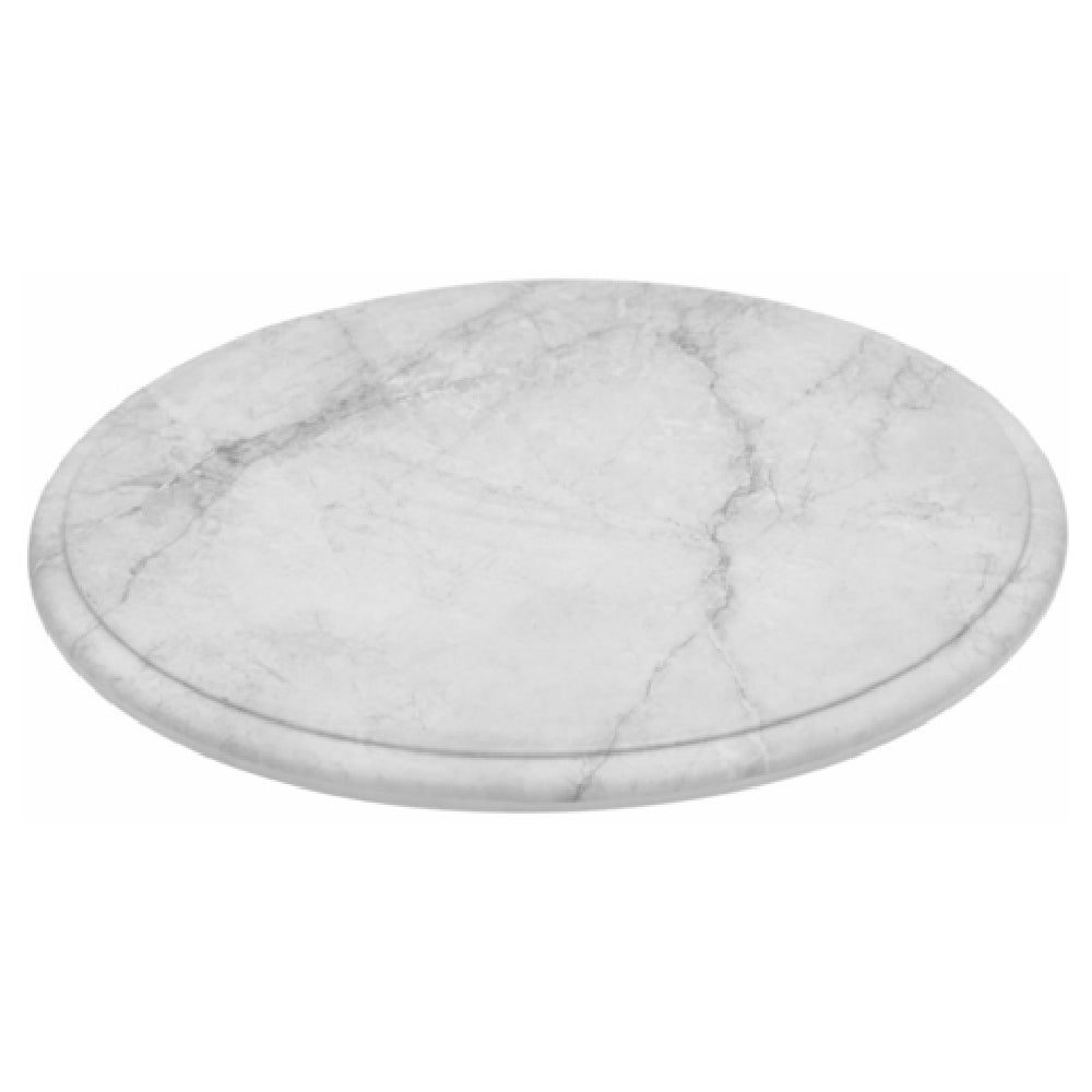 BauscherHepp TMA3028 Carrara Collection Marble Platter 11-1/4" Dia. X 1/2"H Round
