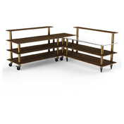 Steelite MGCMLB05WBXW Mogogo Buffet Solutions Modular Pro Corner Station 3-tier