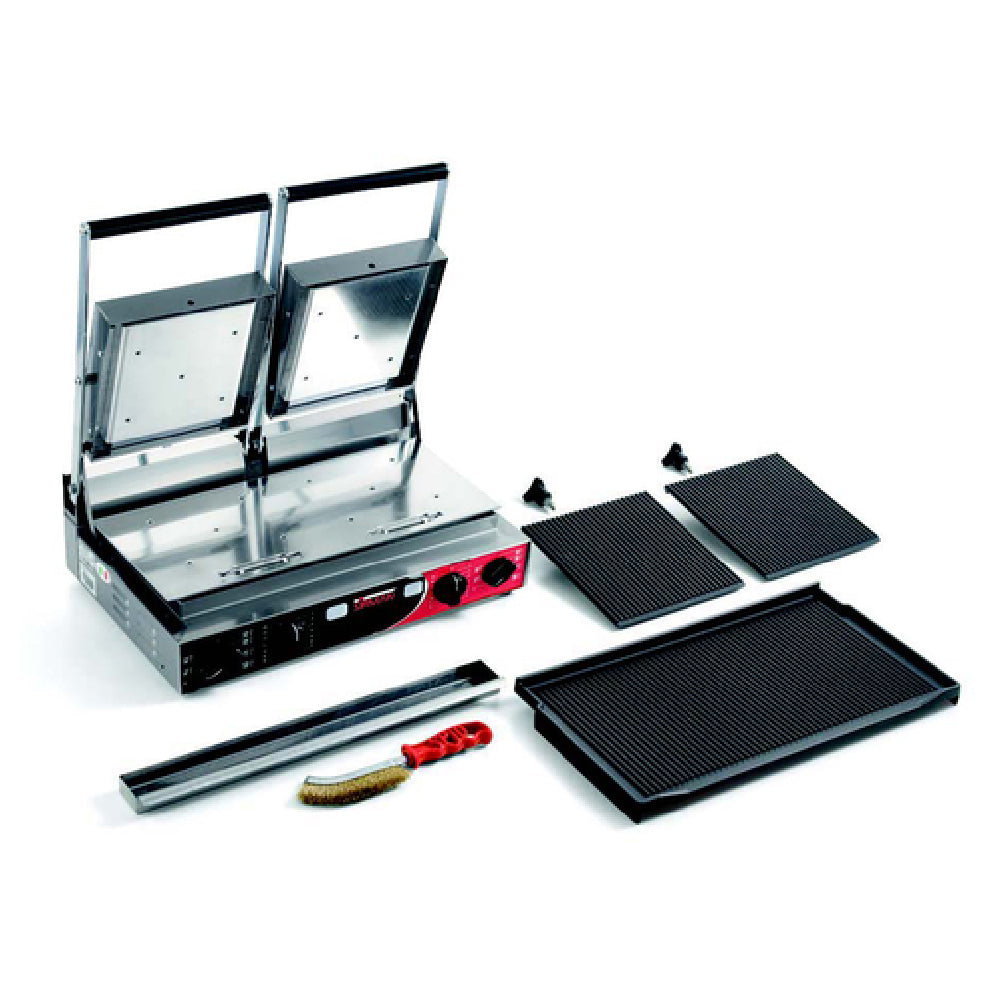 Sirman 34A3335105SI PD RR PS Panini Grill Double Grooved Top & Grooved Bottom