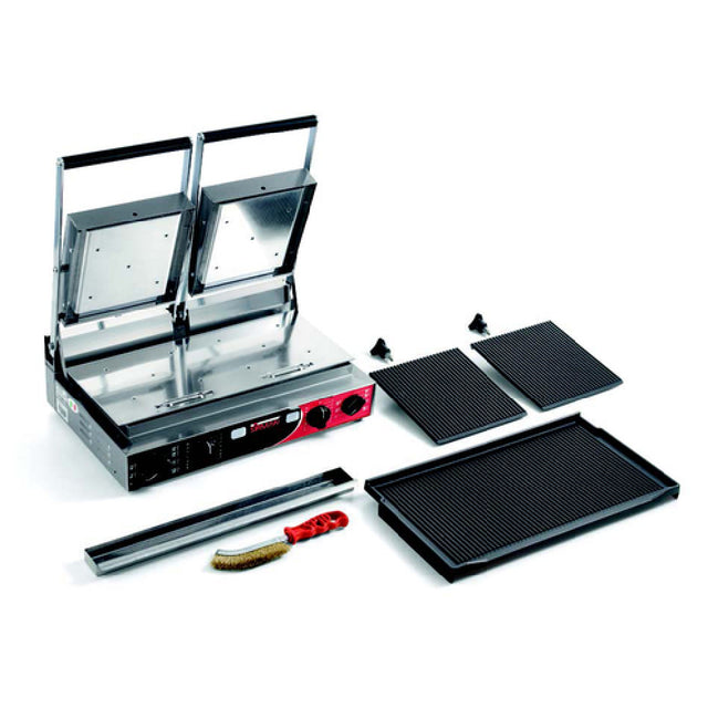 Sirman 34A3335105SI PD RR PS Panini Grill Double Grooved Top & Grooved Bottom