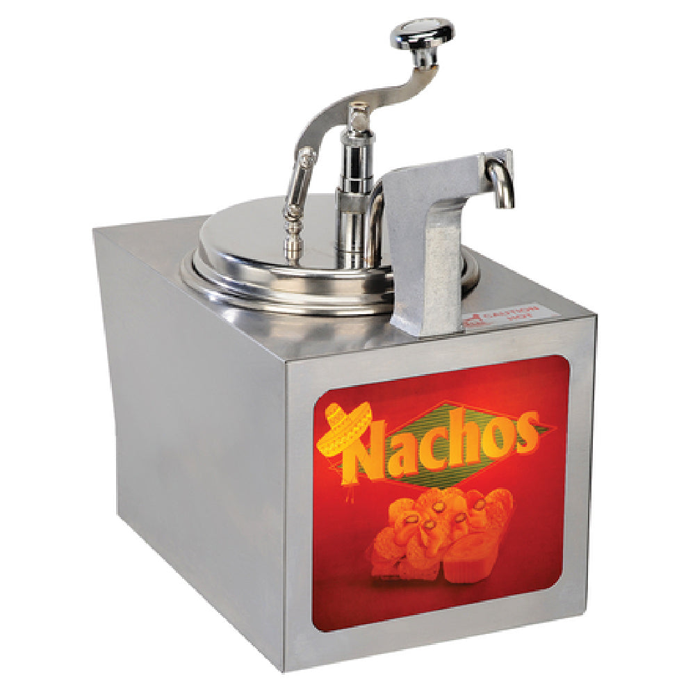 Gold Medal 2197NS - Nacho Cheese Warmer With Heated Pump, No Lighted Sign, Heated Spout