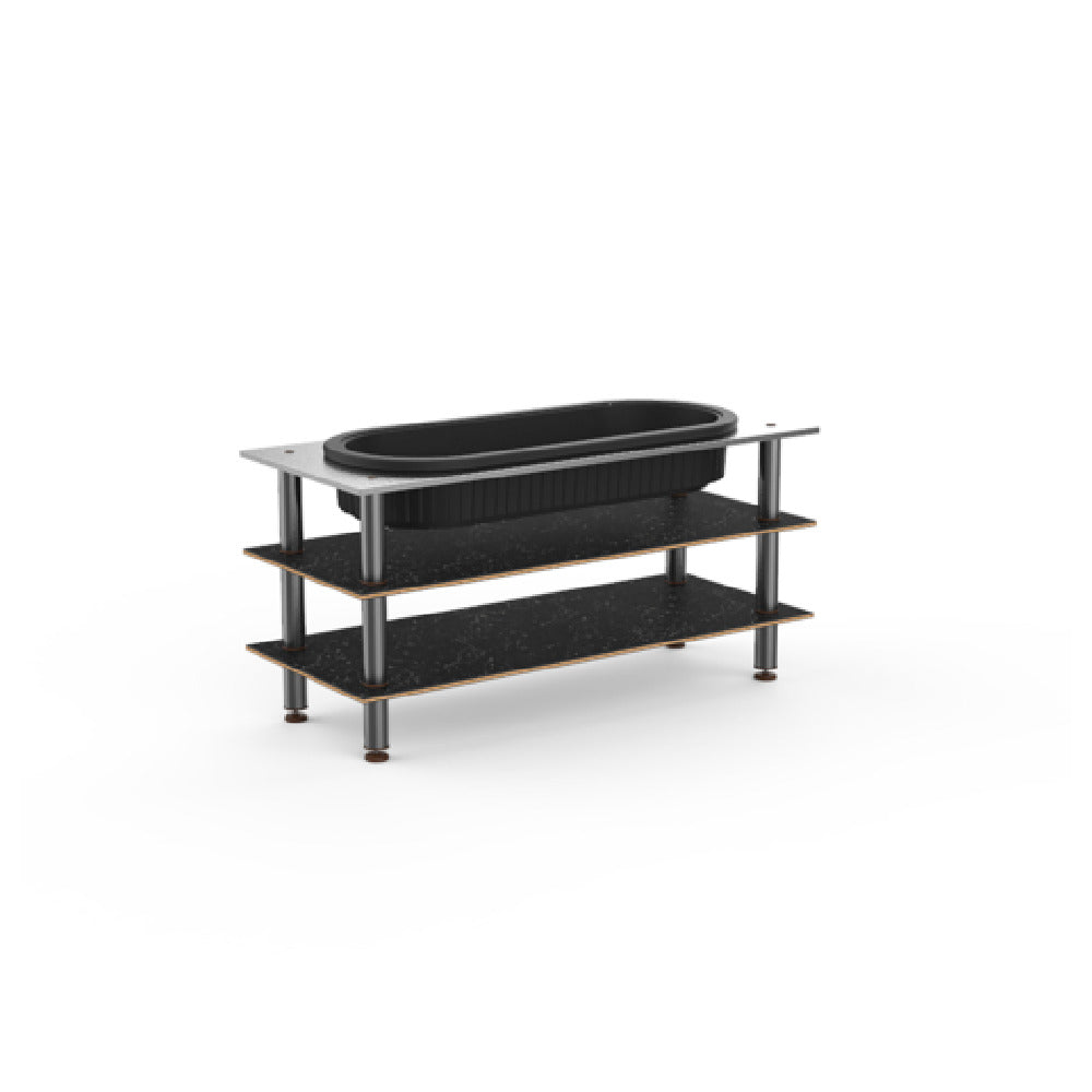 Steelite MGCMLE03MSXF Mogogo Buffet Solutions Modular Salad Bar Unit 3-tier 71" X 29-1/2" X 35"H