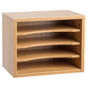 Alpine Industries ADI502-01-MEO Desk Organizer Stackable With Removable Shelves