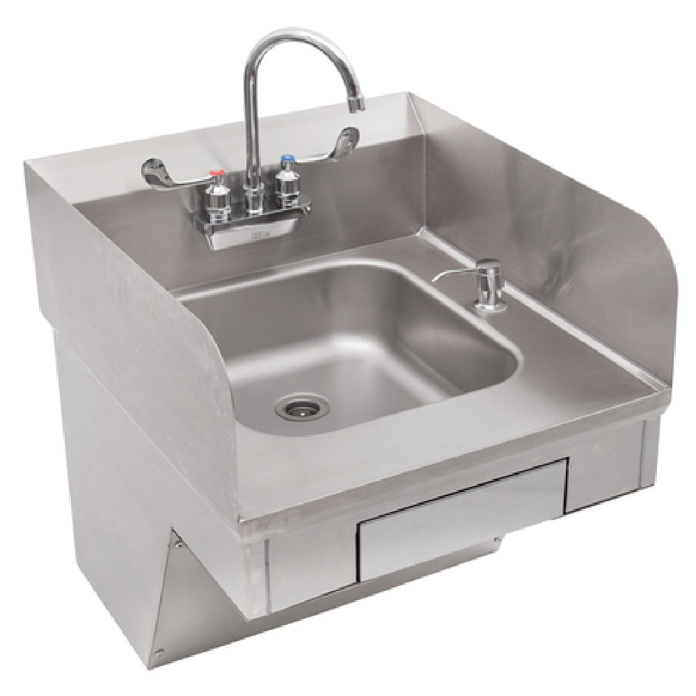 John Boos PBHS-ADA-P-STD-SSLR-X Pro-Bowl Hand Sink Wall Mount 14"W X 16" Front-to-back X 5" Deep Bowl