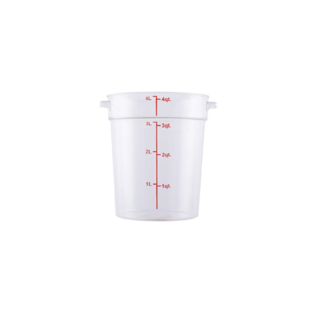 CAC China FS1P-4C Food Storage Container 4 Qt. Round