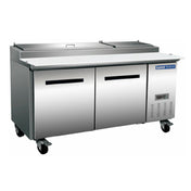 Hubert 69K-014 - Kratos® Central Exclusive Pizza Prep Table, 2 Doors, 22 Cu. Ft.