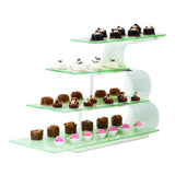 Steelite DW412WVW - 4 Tier Wave Display Set, 40.0" X 16.0" X 25.5", Display Systm & Riser