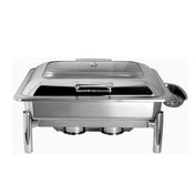Steelite 7351MW100 Rectangular Chafing Dish With Stand 8.0 Qt 22.5" X 17.0" X 11.75"