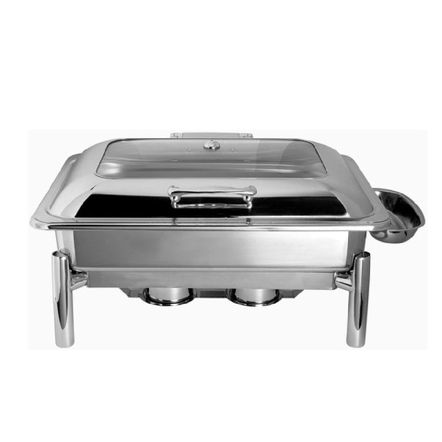 Steelite 7351MW100 Rectangular Chafing Dish With Stand 8.0 Qt 22.5" X 17.0" X 11.75"