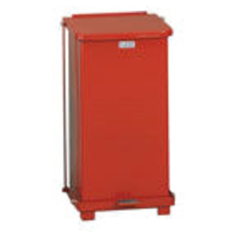 Rubbermaid FGST12EPLRD The Defenders® Step Can 12" Sq X 23"H 6-1/2 Gallon Capacity