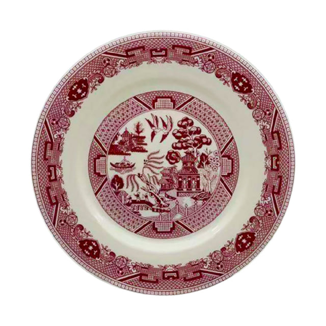 Cameo China 688-61 Pink Willow Rim Plate 6-1/4" Dia. X 3/4"H (16 Cm X 1.8 Cm)