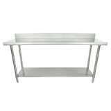 Empura SWT4B2472 - Work Table, 72"W X 24"D X 35"H, Super Duty 4" Backsplash