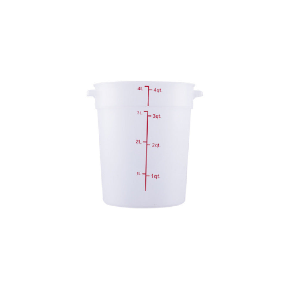 CAC China FS2P-4T Food Storage Container 4 Qt. Round